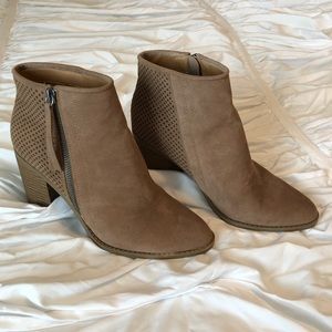 Tan Suede Booties
